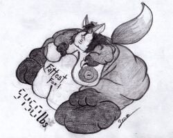 absurd_res anthro ass belly_overhang big_butt big_tail bottomwear breasts canid canine cankles charlotte_(leoz) clothing fat_arms fat_folds fat_legs female fennec_fox food fox hi_res holding_object huge_filesize immobile leoz mammal morbidly_obese morbidly_obese_anthro morbidly_obese_female nipples nude nude_female obese obese_anthro obese_female overweight overweight_anthro overweight_female pear-shaped_figure pizza pizza_slice short_stack simple_background solo tail text text_on_body true_fox wide_hips