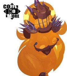 areola areolae big_breasts calamity_mod coffe_no_more flames helmet knee_pads leaning_forward monster_girl nipples scorn_eater_(calamity_mod) self_upload shoulder_pads spikes tagme teasing terraria