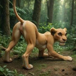 3d ai_generated female lion lioness pussy realistic sexy_pose the_lion_king vitani vitani_(the_lion_king)
