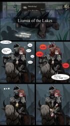 2025 bandai_namco brown_eyes brown_hair canine comic comic_page commission commission_art commission_open doggy_style doggy_style elden_ring eldenring english english_text fromsoftware horny horny_female hug jackheart jackheart_comic jackheartcm lake lovers manga manga_page manga_style melina_(elden_ring) night pixiv pixiv_commission riding sex_talk short_hair tarnished tarnished_female torrent_(elden_ring) turtle twitter twitter_link x yellow_eyes