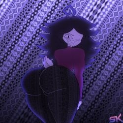 ass ass ass_bigger_than_head ass_focus big_ass big_butt bigass bigbutt blush blush blush_lines butt_bigger_than_head butt_focus female fundamental_paper_education miss_thavel_(fundamental_paper_education) moose_tail samkeeydraws samkvevo smile smiling smiling_at_viewer tight_pants