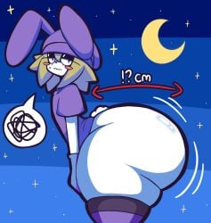 ass embarrassed gensin large_ass male rabbit rabbit_boy rabbit_humanoid rabbit_tail