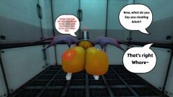 100acrew 1girls 2025 anthro ass ass_focus bat_girl bent_over brainwashed bucket_helmet chum_bucket chum_bucket_bucket_helmet dialogue drone eggman_logo female female_only hands_on_wall huge_ass mind_control mobian mobian_(species) nude rouge_the_bat sega sfm sonic_(series) sonic_the_hedgehog_(series) source_filmmaker speech_bubble