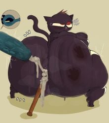 after_sex anothercat anthro anus ass baseball_bat bat_(object) bea_santello big_breasts big_butt big_penis black_eyes bodily_fluids breasts crocodile crocodilian crouching cum cum_from_ass cum_in_ass cum_inside domestic_cat duo erection felid feline felis female foreskin ftg_crossgender fti_crossgender futanari genital_fluids genitals grey_body hi_res huge_butt intersex intersex/female mae_borowski mammal mostly_offscreen_character night_in_the_woods penis red_eyes reptile rule_63 scalie spank_marks thick_thighs unretracted_foreskin vulva yellow_sclera
