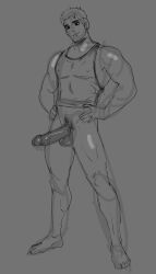 a_shirt artist_name big_penis boy buying comision gay himbo kovvvx male muscular nude oh_my_god smile solo tank_top