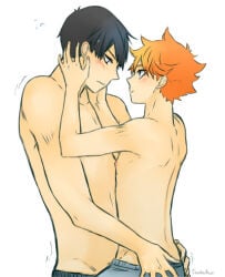 anime haikyuu!! hinata tobio_kageyama yaoi