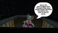 100acrew 1girls 2025 anthro bat_girl big_breasts breasts chestplate clothes dialogue female female_only hand_on_hip looking_down mobian mobian_(species) rouge_the_bat sega sfm sonic_(series) sonic_the_hedgehog_(series) source_filmmaker speech_bubble standing white_hair