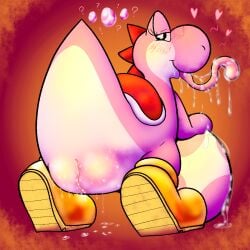 1:1 2025 4chan_anon abstract_background aliasing anthro ass bedroom_eyes biped black_eyes blush blush_lines bodily_fluids boots closed_smile clothing digital_media_(artwork) egg exclamation_point female female_anthro footwear footwear_only full-length_portrait genital_fluids genitals heart_symbol hi_res leaning_on_object long_tongue looking_at_viewer looking_back looking_back_at_viewer low-angle_view mario_bros mostly_nude mouth_closed multicolored_body narrowed_eyes nintendo pictographics pink_body pink_tongue pink_yoshi plump_labia portrait pupils question_mark raised_tail saliva scalie seductive semi-anthro shaded shell shoes smile smiling_at_viewer solo spikes spikes_(anatomy) standing sweat tail tongue tongue_out two_tone_body unknown_artist vaginal_fluids vaginal_fluids_on_ground vulva white_body white_pupils white_sclera white_skin yellow_boots yellow_clothing yellow_footwear yoshi