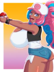 1girls big_breasts blush breasts cleavage clothed clothing creatures_(company) female female_focus female_only game_freak gomi_draws hilda_(pokemon) hilda_(pokemon)_(cosplay) huge_breasts jaga334 nintendo pointy_chin pokemon tagme
