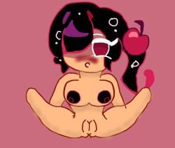 caramelpearl_(artist) cherry_cola_cookie cookie_run cookie_run_ovenbreak missionary_position multicolored_hair nude nude_female ponytail short_hair tagme