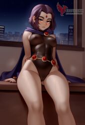 1girls 2d ai_generated ass back big_ass big_breasts breasts dc dc_comics erophoenix female female_focus from_behind full_body jewelry long_hair looking_at_viewer nude pale_skin pale_skinned_female patreon_username pointy_ears purple_eyes purple_hair raven_(dc) short_hair sideboob solo teen_titans thick thick_thighs uncensored