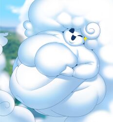 1girls bbw character_request chubby chubby_female cloud cloud_girl female mintrimo