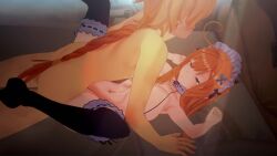 1boy 1girls aether_(genshin_impact) alternate_costume big_breasts big_penis breasts censored cum cum_in_pussy ejaculation escoffier_(genshin_impact) female genshin_impact hat hikar61 hongcha03 horny_female koikatsu maid_uniform male male/female orange_hair penis pleasure_face pussy sex straight tagme vaginal_penetration vaginal_sex video