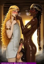 2boys 2femboys ai_generated azataai balls big_balls big_testicles black_penis blonde_hair blush braided_hair cock dark-skinned_dom dark-skinned_male dark_skin elden_ring erect_nipples femboy fringe gay girly golden_eyes golden_hair golden_lipstick golden_tongue hot_spring huge_cock human human_male interracial light-skinned_femboy light-skinned_male light_skin lipstick_mark looking male male/male male_on_femboy male_on_male male_only miquella naked naked_femboy naked_male netorare ntr nude nude_femboy nude_male penis precum precum_leaking shadow_of_the_erdtree size_difference standing_in_water testicles tongue tongue_out twink veiny_penis yaoi