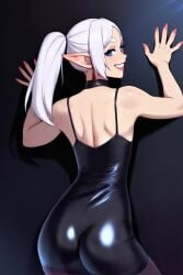2d ai_generated animated animated cartoon cartoonish cartoony dancing dress frieren looking_at_viewer needmymommy stockings tagme twerking video western_art