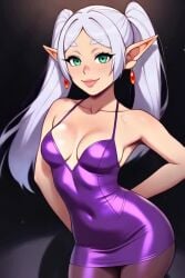 2d ai_generated animated animated cartoon cartoonish cartoony dancing dress frieren looking_at_viewer needmymommy tagme video western_art