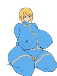 1girls blonde_hair blonde_hair curvy fallout huge_breasts tagme vault_girl voluptuous