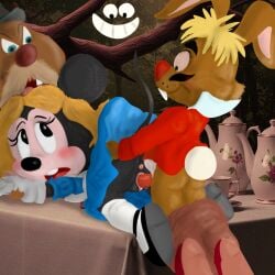 alice_in_wonderland_(1951_film) bondage cub female march_hare_(disney) minnie_mouse pussy vaginal_penetration walrus