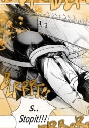 1girls ass_in_face bubble_butt chainsaw_man face_in_butt fart fart_everywhere fart_fetish farting farting_in_face farting_on_another farting_on_face fat_ass female gasbox higashiyama_kobeni kobeni_higashiyama monster