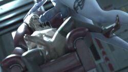 3d 3d_(artwork) big_ass big_balls big_breasts big_penis blender cum final_fantasy final_fantasy_vii futa_only futanari lewdhyl scarlet_(ffvii) shiva_(final_fantasy)