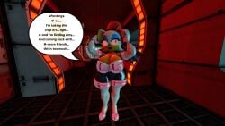 100acrew 1girls 2025 anthro bat_girl big_breasts breasts bucket_helmet chestplate chum_bucket chum_bucket_bucket_helmet dialogue female female_only heels looking_up mobian mobian_(species) rouge_the_bat sega sfm sonic_(series) sonic_the_hedgehog_(series) source_filmmaker speech_bubble standing white_hair