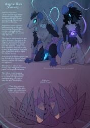 anthro black_hair blue_body blue_eyes blue_insides blue_penis blue_skin brother_(lore) brother_and_sister_(lore) countershading disembodied_hand duo female fluffy fluffy_chest fur genitals ghost_hand grey_body grey_fur hair hi_res kneeling looking_at lore magic_user male male/female mammal melas_(pankallisti) meros_(pankallisti) murid murine pankallisti penis presenting presenting_penis presenting_vulva pussy rat rodent sibling_(lore) sister_(lore) soul twins_(lore) village vulva wrapped_arms