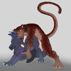 absurd_res anthro balls big_balls big_penis bodily_fluids breasts cum cum_in_vagina cum_inside deza_(redtint) duo ejaculation felid feline futanari genital_fluids genitals herm hi_res huge_balls huge_cock hyper hyper_balls hyper_genitalia hyper_penis intersex intersex/male lagomorph leopard leporid male mammal pantherine penis pussy r0ttens0ul scott_(redtint) size_difference tattoo taur