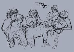 6boys all_fours anal_sex date_everything dildo_in_mouth hank_1_(date_everything) hank_2_(date_everything) hank_3_(date_everything) hank_4_(date_everything) hank_5_(date_everything) hector_(date_everything) leaking_precum mastectomy_scar masturbation naked on_knees oral oral_penetration oral_sex orgy orgy_sex penis_in_ass penis_out pleasure_face strap-on the_hanks_(date_everything) top_surgery_scars trans_man voyeurism