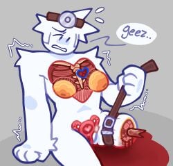 amputation eroguro gore koi_567 organs original_character roblox roblox_oc robloxian uterus