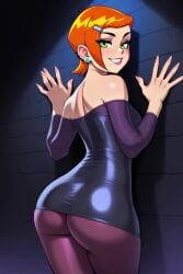 2d ai_generated animated animated ben_10 cartoon cartoonish cartoony gwen_tennyson looking_at_viewer needmymommy stockings tagme video western_art