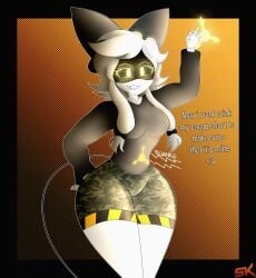 1girl 2025 :3 adorable artist_logo ass belly_ache belly_growl belly_noises breasts cargo_pants cargo_shorts clothing curvy cyn_(murder_drones) dialogue disassembly_drone fart female female_only furry_murder_drone glitch_productions hairbow happy hips humanoid imminent_fart implied_male_pov male murder_drones n_(murder_drones) one_eye_closed robot robot_girl robot_humanoid samkeeydraws samkvevo silver_hair smile smiling stomach_ache stomach_growling stomach_gurgle stomach_noises thick_ass thick_thighs thighs wholesome wide_hips wink yellow_eyes