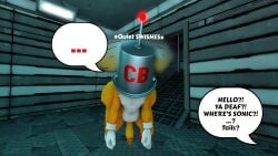 100acrew 1boy 2025 anthro brainwashed bucket_on_head chestplate chum_bucket chum_bucket_bucket_helmet dialogue drone femboy flying fox_boy male miles_tails_prower mind_control mobian mobian_(species) nude penis sega sfm small_penis sonic_(series) sonic_the_hedgehog_(series) source_filmmaker speech_bubble tails_the_fox yellow_body yellow_fur