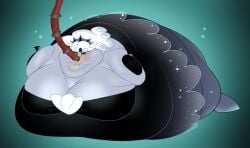 1girls black_pearl_cookie blob cookie_run cookie_run_kingdom feeding feeding_tube female mintrimo obese obese_female