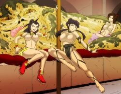 2d 2d_(artwork) 2d_artwork alien amber_eyes anime_style animestyle avatar_legends avatar_the_last_airbender azula bare_arms bare_boobs bare_breasts bare_legs bare_midriff bare_shoulders bare_thighs barefoot belly_button black_bracelet black_choker black_hair black_hair_female black_leotard boots bracelet braided_hair braided_ponytail breasts brown_eyes brown_pole bun_hair captured captured_female captured_girl captured_villainess collar damsel_in_distress dancer dancer_class dancer_girl dancer_outfit dancing_pole dark_hair dark_hair_female dias exposed_breasts exposed_nipples fire_nation fire_nation_clothing fire_symbol gem gemstone gold_(metal) gold_bracelets gold_collar gold_jewelry gold_thong golden_bracelets golden_collar golden_thong grabbing green_body green_skin green_skinned_male gripping harem harem_girl harem_girls harem_jewelry harem_outfit highlights highlights_(coloring) hutt jabba's_palace jabba_the_hutt leotard light-skinned_female light_skin long_hair mai_(avatar) mai_ly_cosplay master_and_pet master_and_servant master_and_slave medium_boobs medium_breasts midriff navel nipples nipples_exposed nipples_outside pink_silk pole pole_dancing ponytail princess purple_eyes red_boots red_gem red_gemstone red_pillow red_thong red_thong_panties return_of_the_jedi saliva see-through see-through_clothes see-through_clothing see-through_silk shading slave slave_bikini slave_collar slave_outfit slavegirl slug spit star_wars star_wars:_return_of_the_jedi stone_wall stripper_pole tatooine thick_thighs thing thong_bikini thong_leotard throne throne_room tied_hair tongue tongue_out topless topless_female twintails ty_lee wadevezecha