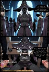 1girls 2koma ai_generated angry bondage bound bound_arms bound_wrists captured cleavage cum cum_in_mouth cum_in_pussy cum_inside cum_on_breasts elden_ring_nightreign english english_text everyone female forced helpless humiliation instant_loss_2koma medium_breasts multiple_boys open_mouth penetration penis penis_in_pussy pillory public public_use pussy_juice rape rasilinai recluse restrained sex stable_diffusion stationary_restraints straight text uncensored vaginal_penetration vaginal_penetration vaginal_sex wizard_hat