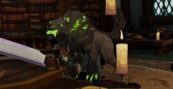 ambiguous_gender blizzard_entertainment dubious_consent elf elf_ears elf_female forced forsaken forsaken_female hati hood_up knot knotting larger_male magic pale-skinned_female pale_skin red_eyes size_difference smaller_female sylvanas_windrunner undead undead_(warcraft) undead_female warcraft warcraft_3 wolf worg world_of_warcraft zoophilia