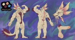 4_toes abs anthro armpit_hair ass balls biceps body_hair capcom claws dragon feet foreskin genitals happy_trail leviathan_(mh) male mizutsune monster monster_hunter muscular mythological_creature mythological_scalie mythology nipples pecs penis plantigrade pubes scalie smile thejoyfuldragon toe_claws toes tongue triceps yokai_(cyrisc)