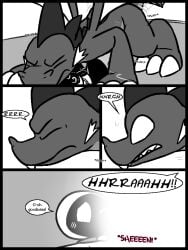 2025 anal anal_sex blush claws clenched_teeth closed_eyes comic dialogue dragon duo emerald_(ultilix) english_text european_mythology fangs feral feral_penetrating feral_penetrating_humanoid from_front_position fucked_silly greyscale growling humanoid humanoid_on_feral humanoid_penetrated interspecies larger_feral larger_male leo_the_magician lying magic male male/male male_penetrated male_penetrating male_penetrating_male missionary_position monochrome motion_lines mythological_creature mythological_scalie mythology on_back onomatopoeia penetration scalie sex shadow_creature sharp_teeth size_difference smaller_humanoid smaller_male smaller_penetrated sound_effects speech_bubble spiral spiral_eyes spot_color teeth text toe_claws transformation ultilix western_dragon zoophilia