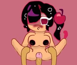 1boy1girl caramelpearl_(artist) cherry_cola_cookie cookie_run cookie_run_ovenbreak imminent_sex missionary_position multicolored_hair nude nude_female penis penis_on_pussy ponytail pussy short_hair tagme