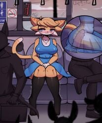 aitherheart anal anal_sex anthro big_breasts blue_eyes blush breasts bus clothed clothing commercial_vehicle detailed_background dildo dildo_in_ass dildo_insertion dildo_sitting domestic_cat dress embarrassed felid feline felis female footwear fur hi_res hidden_masturbation hidden_sex_toy jewelry knee_highs knee_socks legwear lucya_(ether) mammal necklace object_in_ass orange_body orange_fur penetration public public_transportation sex_toy sex_toy_in_ass sex_toy_insertion shaking sitting socks solo trembling vehicle x-ray_view