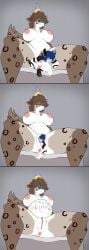 absurd_res anthro belly big_belly big_breasts breasts canid canine casiika1 clenching comic digital_media_(artwork) duo english_text felid feline felis female fur genitals hair hi_res hybrid kathrin_vaughan keidran male male/female mammal markings neon_mitsumi nipples nude open_mouth pantherine penetration pussy simple_background size_difference smile snow_leopard spots spotted_body spotted_fur stomach_bulge tail text twokinds unbirthing vaginal_penetration vore white_body