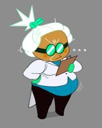 belly cookie_run cookie_run_ovenbreak dr_wasabi_cookie female female gilf glasses mintrimo white_hair