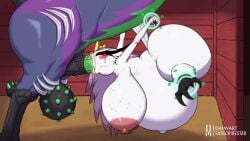1boy 1girls 2d all_the_way_through animated cum cum_inside cumflated_belly cumflation dalwart deepthroat face_fucking feral feral_on_female helluva_boss horse horsecock irrumatio longer_than_one_minute nasty_(dalwart) oral oral_penetration oral_sex restrained sound stella_(helluva_boss) suspension tagme throat_fuck throat_swabbing video