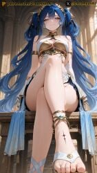 1girls 2025 4k ai ai_assisted ai_generated anime anime_style artist_name bare_shoulders bare_thighs blue_eyes breasts crossed_legs dreamyan_ai feet female foot_fetish footwear hi_res high_quality high_resolution highres iuno_(wuthering_waves) legs long_hair patreon seductive seductive_eyes seductive_look seductive_pose seductive_smile thick_ass thick_thighs thighs toes twintails uncensored white_body white_skin wuthering_waves