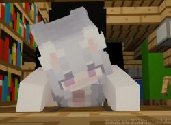 1boy 1girls 3d animal_ears animated blender_(software) blush cat_(xian_yuuwu) clothed clothed_sex doggy_position doggy_style grabbing_from_behind hip_grab horny_female long_hair minecraft moaning player sex sound stomach_bulge tagme video xian_yuuwu