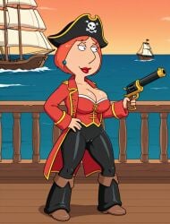 1girls 20th_century_studios ai_generated cameltoe cartoon disney family_guy female lois_griffin nsfw pirate sexfightfun sexy solo