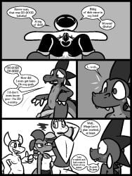 2025 4_fingers after_sex amphibian annoyed anthro anus armor being_watched blush bodily_fluids bottomless breastplate brother_(lore) brother_and_sister_(lore) caspar_(ultilix) clothed clothing comic cum cum_from_ass cum_in_ass cum_inside cum_on_penis cute_fangs demon dialogue dragon embarrassed emerald_(ultilix) english_text erection european_mythology fangs fingers frog gaping gaping_anus genital_fluids genitals gesture greyscale grin group hair hand_gesture humanoid humanoid_genitalia humanoid_on_anthro humanoid_penis leo_the_magician long_sleeves looking_at_another male male/male mind_break monochrome motion_lines mouthless mythological_creature mythological_scalie mythology nude penis robe ruby_(ultilix) scalie shadow_creature sharp_teeth shirt shoulder_pads sibling_(lore) sister_(lore) smile speech_bubble standing teeth text thumbs_up to-be-named-later topwear ultilix vein veiny_penis western_dragon