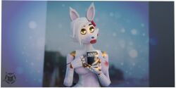 3d abs animatronic anthro big_breasts breasts canid canine container cup digital_media_(artwork) english_text female five_nights_at_freddy's five_nights_at_freddy's_2 fox glowing glowing_eyes head_bow holding_container holding_cup holding_mug holding_object looking_at_viewer machine mammal mangle_(fnaf) mug nipples nude nude_anthro nude_female red_nipples robot scottgames smile smiling_at_viewer solo text translated vladoknoaz113 watermark white_body white_hair yellow_eyes