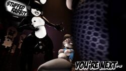 3d_artwork balls big_balls big_belly big_breasts bottomless_female breasts cum cumflation disney dominant_male evil_grin female filled_belly five_nights_at_freddy's flaccid flaccid_penis furchev genitals judy_hopps male naked officer_flint_(foretbwat) partially_clothed penis police police_officer police_uniform presenting questionable_consent render sfm shadow_bonnie source_filmmaker submissive_female torn_clothes zootopia