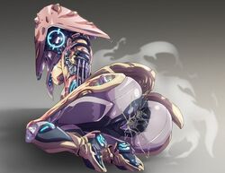 alien anal anal_sex anus ass big_butt breasts cum cum_in_ass cum_in_pussy cum_inside double_penetration erect_nipples eyeless female grey_background group invisible_penis ivara_(warframe) living_machine machine male mouthless nipples orgasm penetration pochincoff pussy pussy_juice shadow simple_background solo_focus straight vaginal_penetration video_games warframe ポチンコフ_(artist)